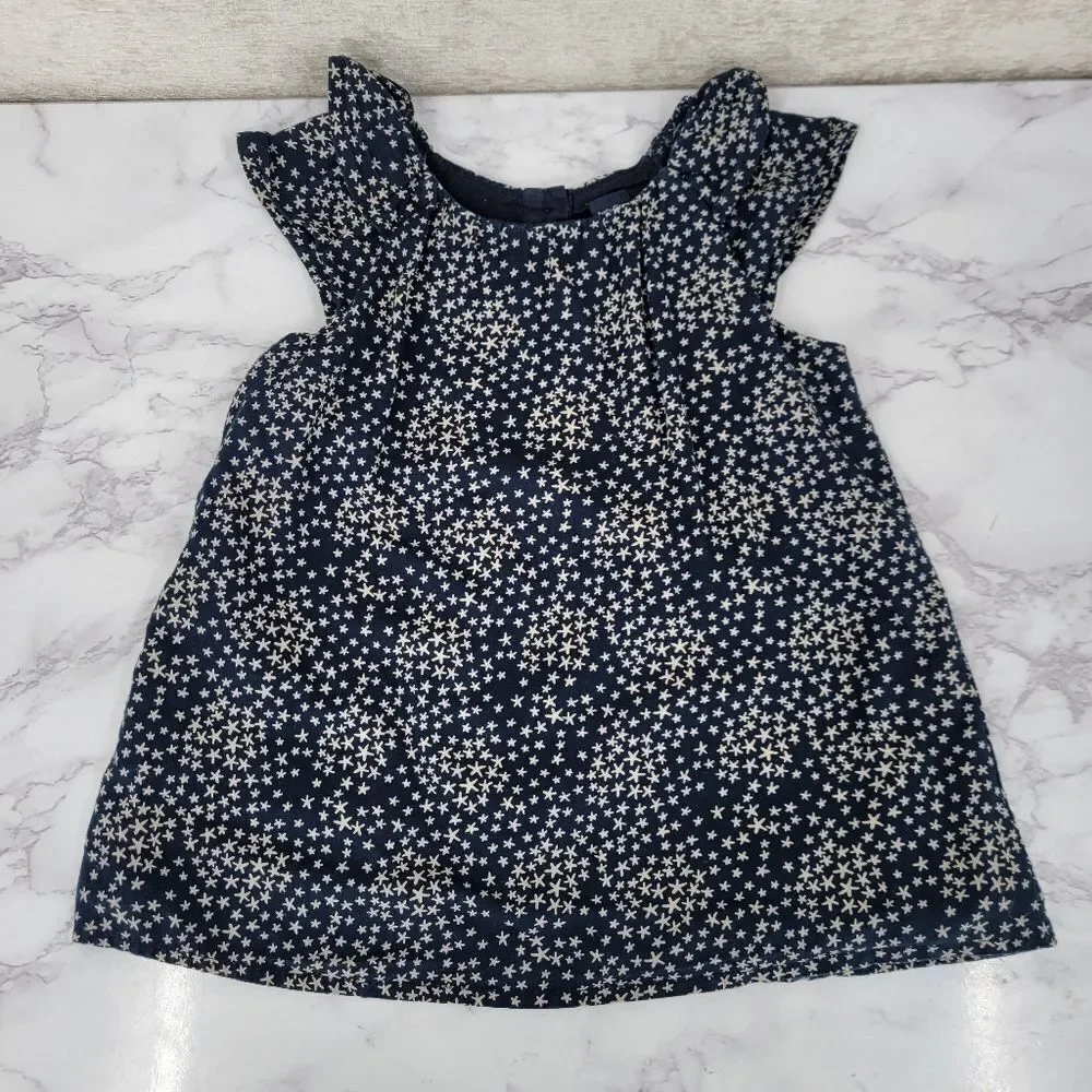 GAP Khaki Shorts and Top Cotton Bundle Navy Star Blouse and Gray Eyelet Blouse